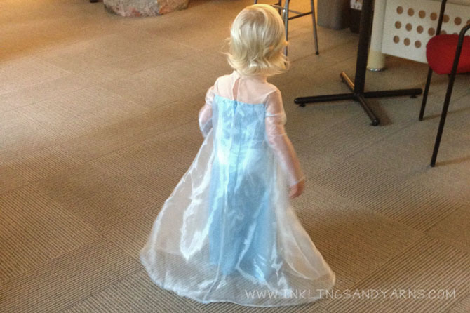 Allie in her Elsa Dress